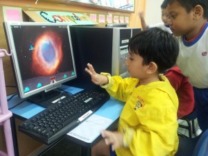 Children enhancing their skills through Tux Math